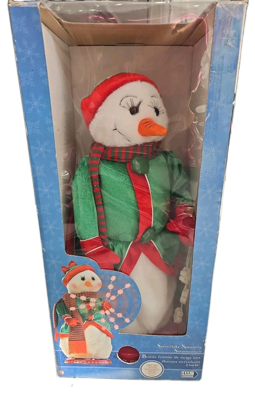 Gemmy- Snowflake Spinning Dancing Singing Mrs. Snowman - Santa Baby - 2004